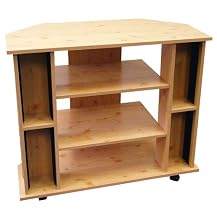 Entertainment TV Stand with Wheels - Natural