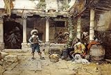 Good Story by Jose Benlliure Y Gil. Art Print GICLEE on CANVAS 18 inches width by 15 inches height. Highest Quality