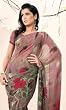 Vallabha Casual Wear printed Georgette Sari / Saree bellydance fabric