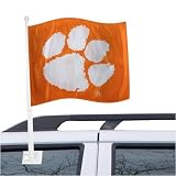 Clemson Tigers Tiger Paw Car Flag