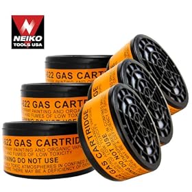 Box of 6 - Anti-Paint Spray Replacement Cartridges for Neiko Respirator by Neiko Tools