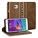 Galaxy Note 5 Case, GMYLE Book Case Vintage for Galaxy Note 5 V SM-N920 - Brown PU Leather Stand Case Cover