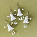 Mini Ghost Ornaments Set of 4 Halloween Decorations