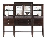 Stanley Furniture 712-1110 / 712-1112 Hudson Street Dark Espresso Serving China with Bunching Etager