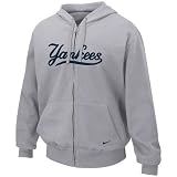 Nike New York Yankees Ash Tackle Twill Full Zip Hoody Sweatshirt