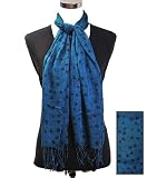 Stars Multi Color Viscose Scarf , Steel Blue