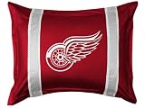 Best Quality Detroit Red Wings Pillow Sham Bright Red By Pem America