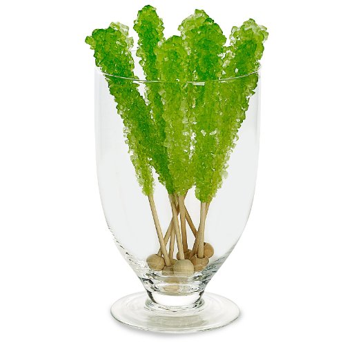 Green Apple Rock Candy Sticks (8)