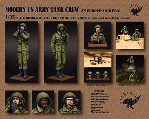 1/35 working US Army Tank crew figure set (the 1970s Europe) 2 body + half body one body [VM35017] Modern US Army Tank Crew in Europe - 1970 Era (2 Figures and 1 Bust)