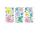 Girls Butterfly Flower Pastel Wall Decor Room Stickers