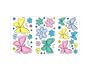 BUTTERFLY butterflies flower WALL APPLIQUES paper decor