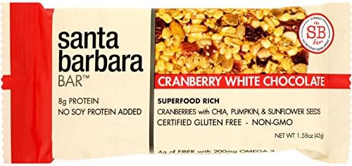 Santa Barbara Bars - Cranberry White Chocolate - Pack of 12