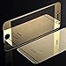 iPhone 6 (4.7 Inch Only) Screen Protector, Front+Back Mirror Tempered Glass Film Screen Protector Cover for iPhone 6 4.7 Inch [2-Pack][Crystal Clear]-Gold