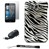 Silver and Black Zebra Design Cover / 2 Piece Snap On Crystal Protective Ha ....