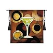 Martini Cocktail Tapestry Wallhanging Comes With Wall Hanging Rod and Tassels