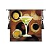 Martini Cocktail Tapestry Wallhanging Comes With Wall Hanging Rod and Tassels