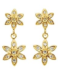 Pair of 14K Yellow Gold Diamond Earrings - 0.18 Ct. -- LIFETIME WARRANTY