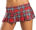 Red Plaid Schoolgirl Skirt