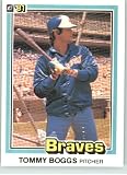 1981 Donruss #597 Tommy Boggs - Atlanta Braves (Baseball Cards)
