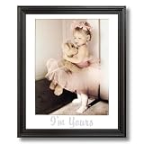 Ballerina Girl Pink Tutu Ballet Kids Room Contemporary Wall Picture Black Framed Art Print