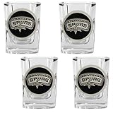 NBA San Antonio Spurs Four Piece Square Shot Glass Set