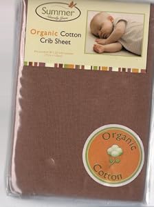 Organic Cotton Brown Crib Fitted Baby Sheet