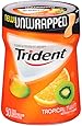 Trident Unwrapped Gum, Tropical Twist, 50 Count (Pack of 4)