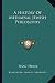 A History Of Mediaeval Jewish Philosophy
