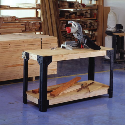 2x4basics 14429 Workbench and Shelving Storage System with Hooks and Clamps