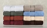 Zero Twist 6 piece towel set in 4 colors, softer than a cloud 600 gram cotton, contains 2 large & oversized bath towels 30x52, 2 hand towels 16x30, & 2 wash cloths 13x13 - ultra-absorbent & accentuated with a Rayon band - Free delivery & save 53%