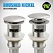 GotHobby Brushed Nickel Bathroom Faucet Vessel Sink Pop Up Drain Stopper with Overflow 1 5/8