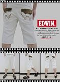 EDWIN/エドウィン403XVSウエスタンフラップジップホワイトデニムハーフパンツ