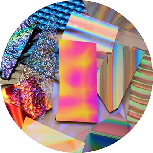 Assorted Dichroic On CLEAR and BLACK Glass Pieces - 96COE