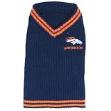 Pets First DEN-4012-MD Denver Broncos V-Neck Dog Sweater, X-Small