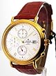 MENS CROTON LEATHER CHRONO DATE WATCH CC311008BRSL