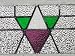 Art Deco Purple & Green Geometric Antique Stained Glass