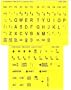 Large Computer Keyboard Stick Ons / Black on Yellow