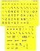 Large Print Letters English Computer Keyboard Stick On Labels, Stickers, Overlays - Black Letter on Yellow Background with Vivid Contrast for Visually Impaired