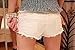 Women Hot Sexy Low Waist Side Zipper Burr Cut Off Lacing Mini Jean Denim Shorts