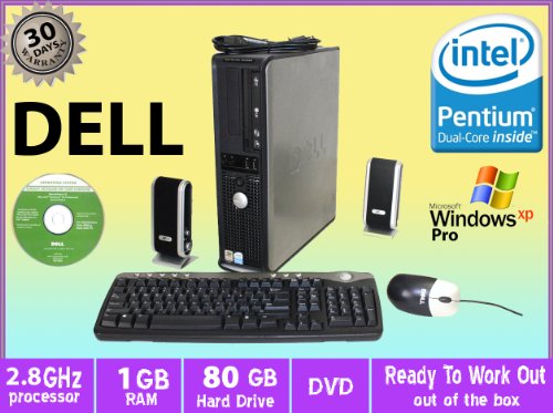 Fast Dell Optiplex Desktop Computer Pentium D Dual Core 2.8 Ghz 1g RAM 80gb Hard Drive DVD