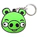 ANGRY BIRDS RUBBER KEY CHAIN -GREEN PORK