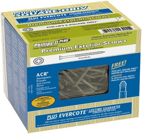 5# 8X1-5/8" Green Deck Screws