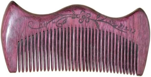 Natural Purple Heart Wooden Comb, Pocket Comb
