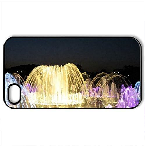 fontains - Case Cover for iPhone 4 and 4s (Modern Series, Watercolor style, Black)