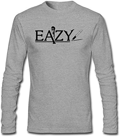 OKGOOP Men's Lectro Eazy E N.W.A. Hip Hop Group Music Long Sleeve T-shirt Grey S