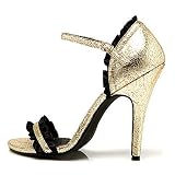 Ellie Shoes Women's 511-BETHANY 5 Heel Frilly Sandal