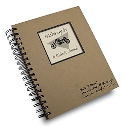 Motorcycle, A Rider's Journal - Kraft Hard Cover (prompts on every page, recycled paper, read more...)