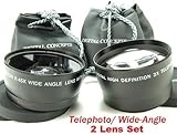 Two Lens Accessory Kit w/Adptr, Filters for Canon PowerShot S3is, S5is