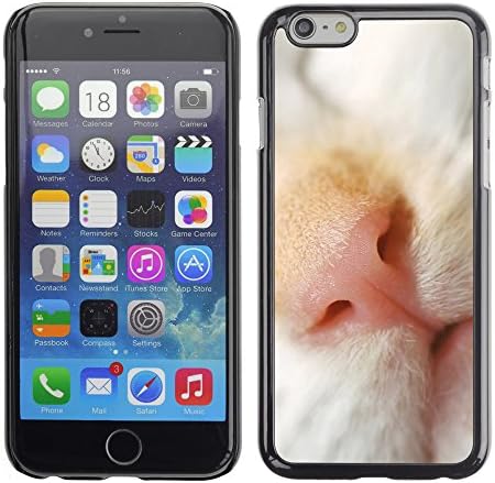 MOVEWAY Smartphone Case Back Lovely Dog Picture Image Black Edge Cover For APPLE IPHONE 6 - cat nose shorthair cute kitten snout