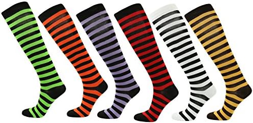 JuliettaLadies Cute Colorful Design Knee High Socks Assorted 6-Pack